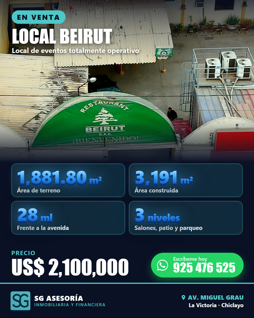 Local de eventos Beirut en Av. Miguel Grau, La Victoria