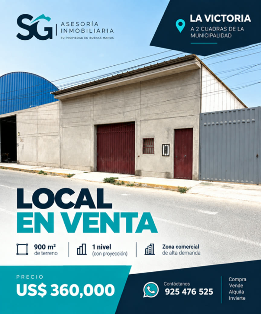 Local en venta en Calle Virú, Las Quintas, La Victoria